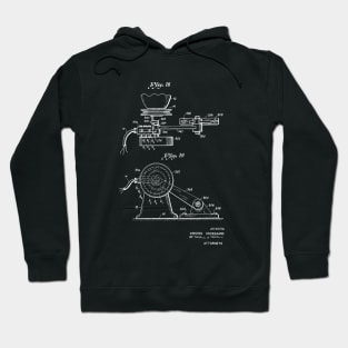 Driving Arrangements for Sewing Machine Vintage Patent Hand Drawing Hoodie